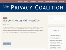 Tablet Screenshot of privacycoalition.org